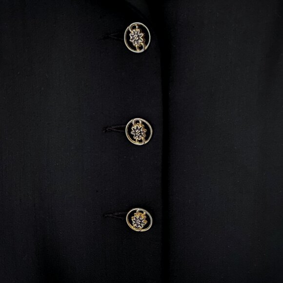 Vivian Shyu - Black Button Up Blazer-Style Designer Jacket - Picture 6 of 10